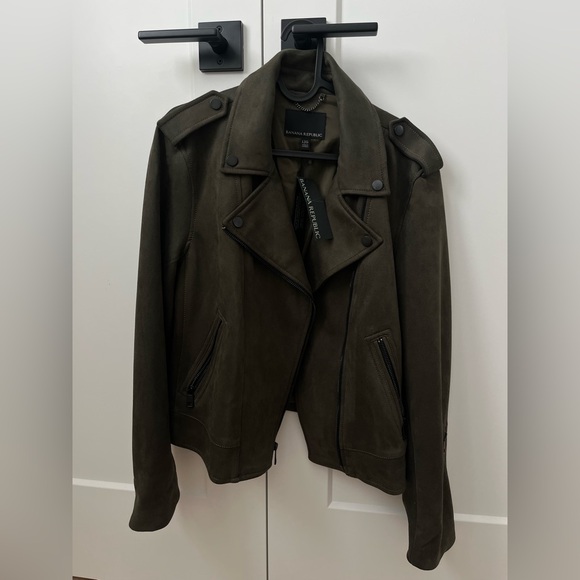 Banana Republic Jackets & Blazers - Olive Green Suede Jacket